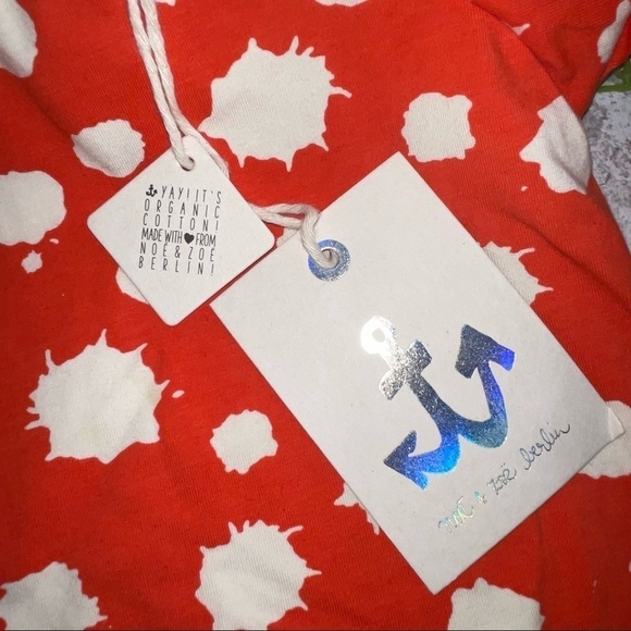 NWT NOE AND ZOE BERLIN Coral Splash Raglan Bodysuit Sz 18-24 mos - Picture 2 of 8